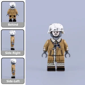 Minifigure - German Soldier Sentry outfitted for the harsh winter conditions of the Eastern Front from World War II (LEGO Compatible)