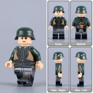 Minifigure - German Wehrmacht Infantryman from the early stages of World War II (LEGO Compatible)