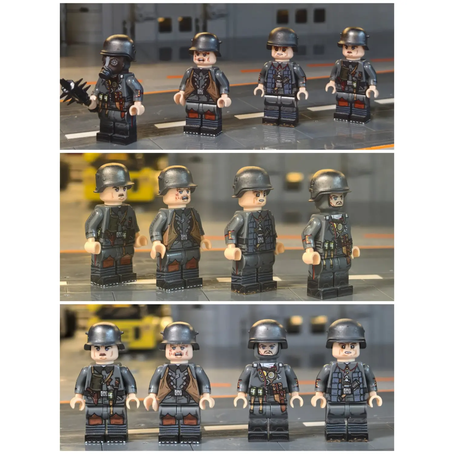 Minifigure - German Zombie or Battle-Damaged Stormtroopers WWI (LEGO Compatible)
