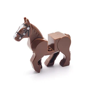 Minifigure - Military Warhorse (Brown Cavalry Mount) (LEGO Compatible)