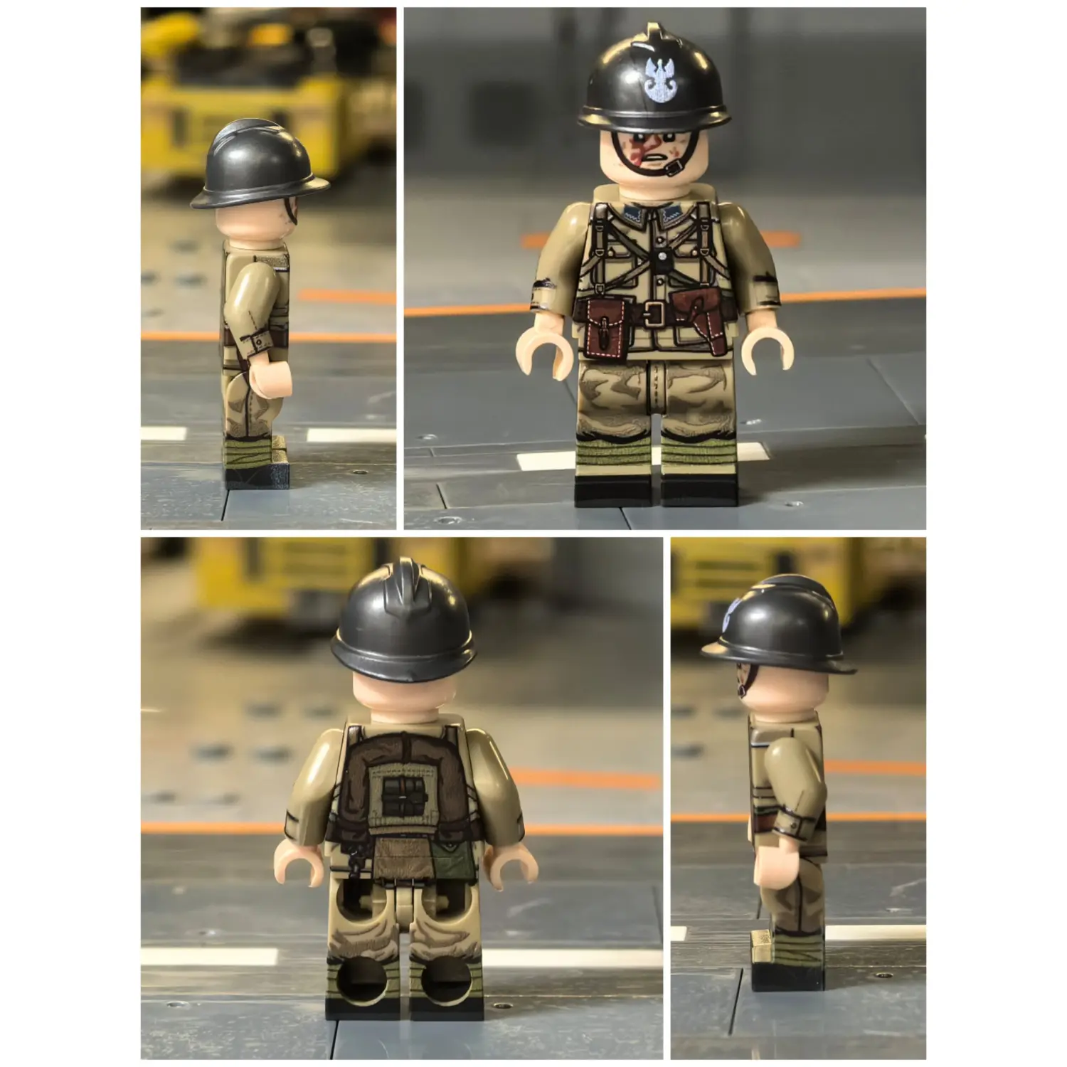 Minifigure - Polish Light Machine Gunner (Madsen Gunner) WWII (LEGO Compatible)