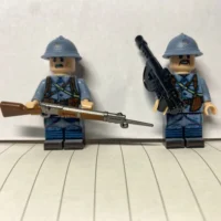 Minifigure – French Infantrymen (Les Poilus) - 1917 Verdun Veterans WWI (LEGO Compatible)