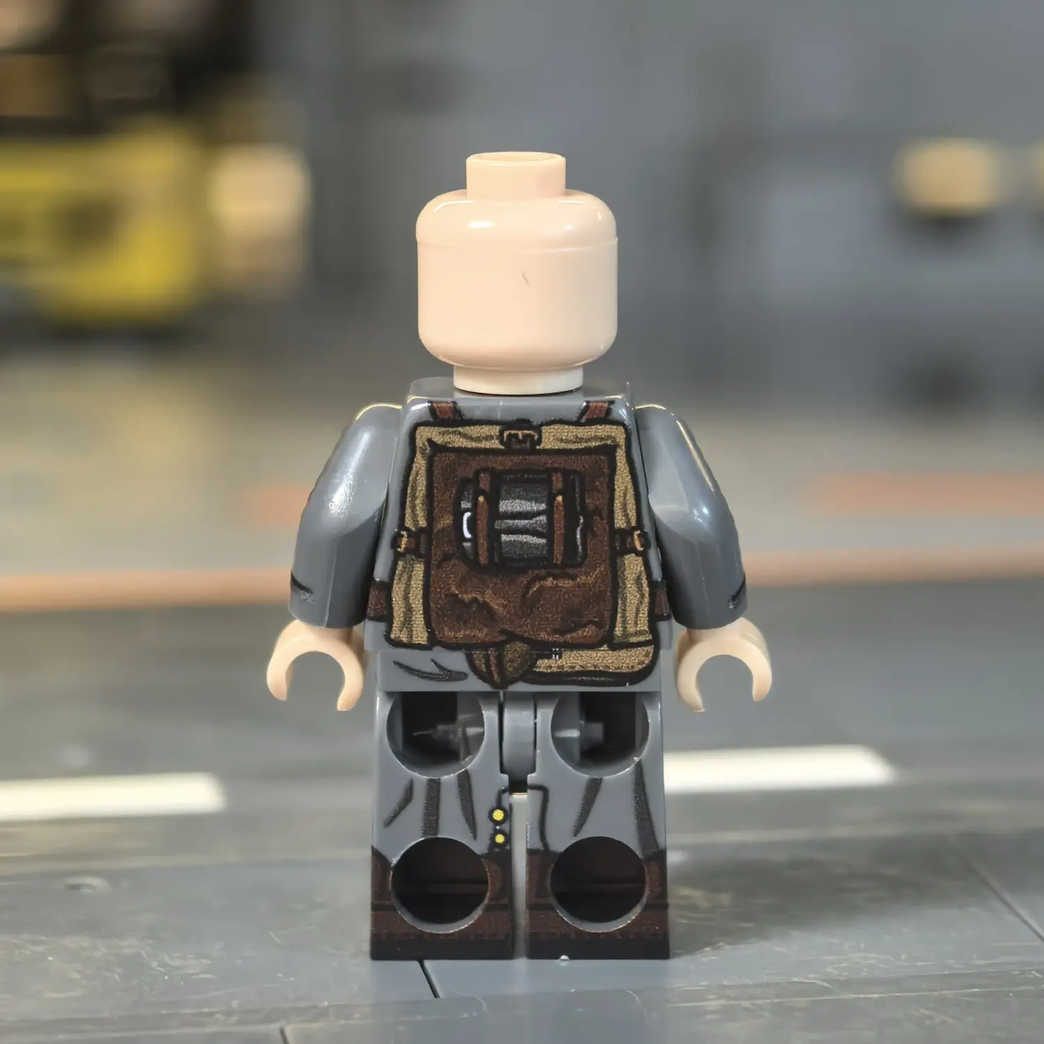 the back back of the Minifigure - German Infantryman (Veteran NCO) WWII (LEGO Compatible)