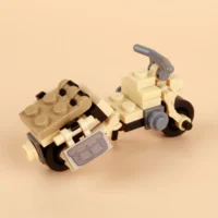 the back of the MOC - WWII German DKW NZ 350 Motorcycle (North African Campaign Edition) (LEGO Compatible)