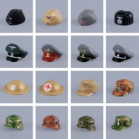 Custom Piece Miniature – 16-Piece WWII Military Headgear Pack – 3D Print for LEGO minifigure 2