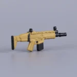 Custom Piece Miniature – FN SCAR-H / Mk 17 Modular Rifle (Desert Tan & Black) – 3D Print for LEGO Minifigure