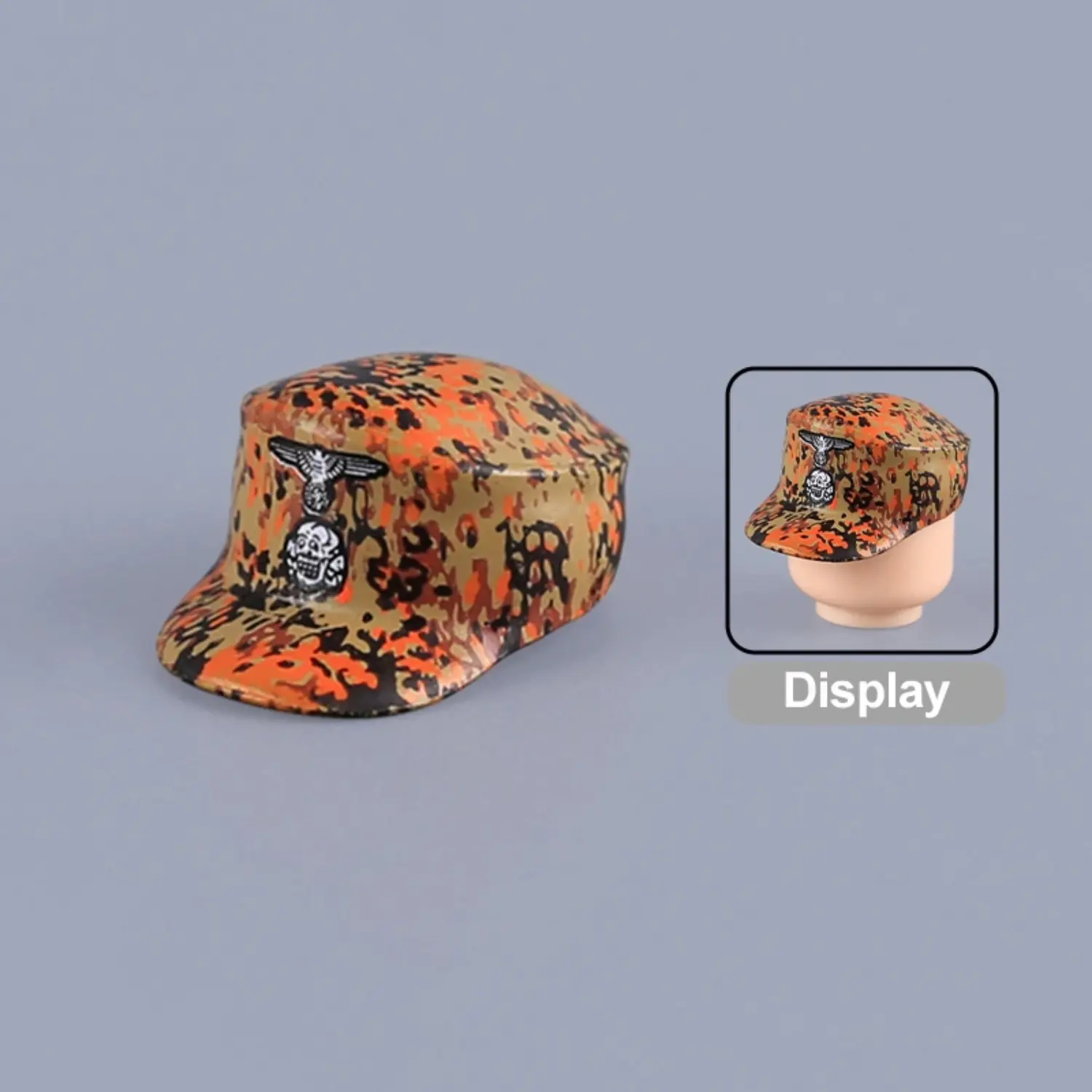 Custom Piece Miniature – German Elite M43 Field Cap Einheitsfeldmütze (Autumn Camouflage) – 3D Print for LEGO minifigure Custom Piece Miniature – German Elite M43 Field Cap Einheitsfeldmütze (Autumn Camouflage) – 3D Print for LEGO minifigure