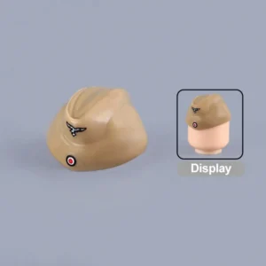 Custom Piece Miniature – German M34M40 Tropical Side Cap Schiffchen (Desert Tan) – 3D Print for LEGO minifigure