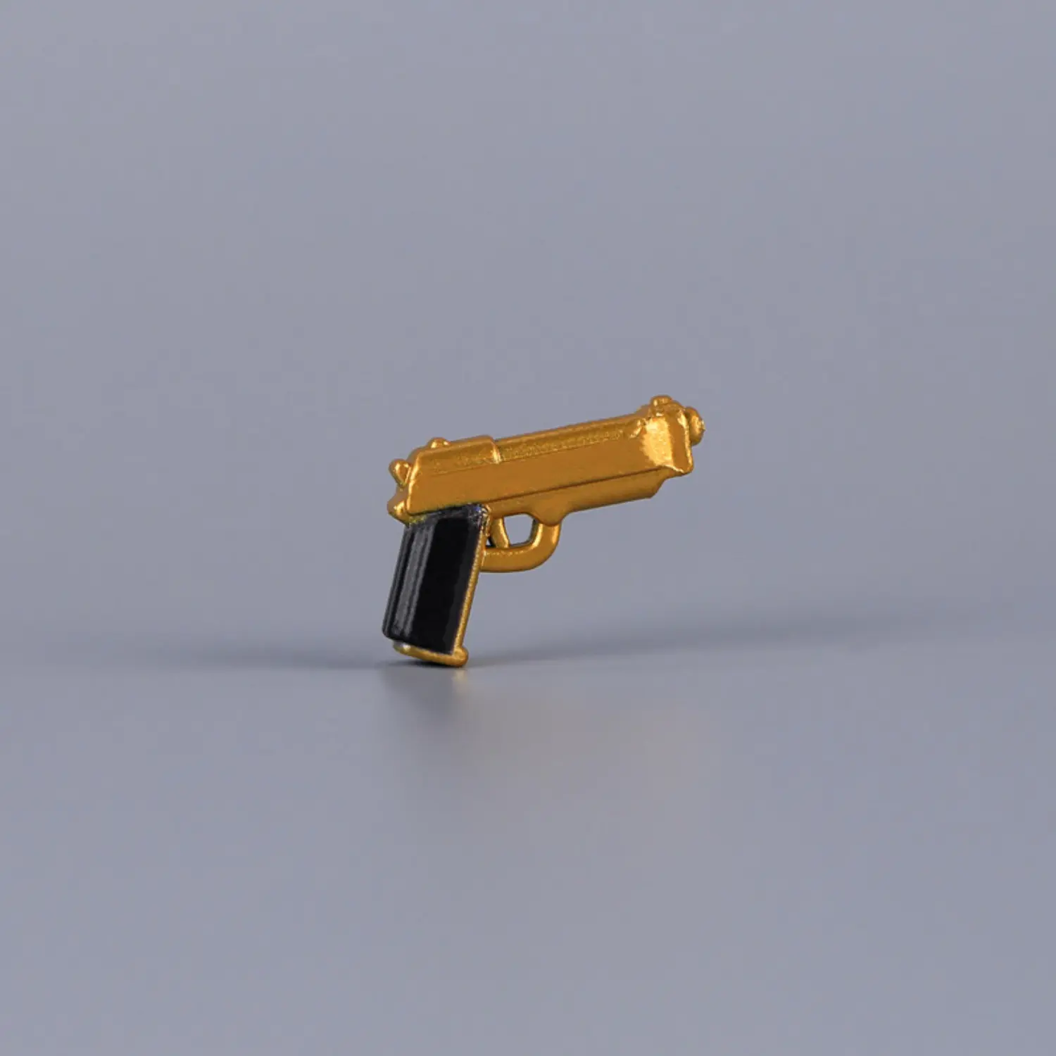 Custom Piece Miniature – Golden M9 Pistol (Gold & Black) – 3D Print for LEGO Minifigure