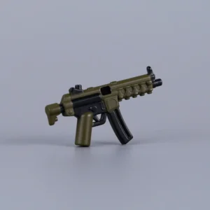 Custom Piece Miniature – HK MP5A3 Submachine Gun (Olive Drab & Black) – 3D Print for LEGO Minifigure