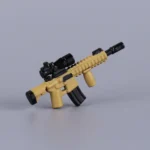 Custom Piece Miniature – Tactical M27 IAR with Vertical Grip & Scope (Desert Tan & Black) – 3D Print for LEGO Minifigure