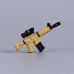 Custom Piece Miniature – Tactical M4 Carbine with Optical Sight (Desert Tan & Black) – 3D Print for LEGO Minifigure