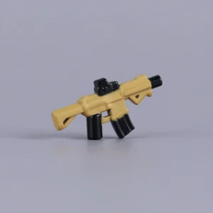 Custom Piece Miniature – Tactical M4 SBR Honey Badger PDW (Desert Tan & Black) – 3D Print for LEGO Minifigure