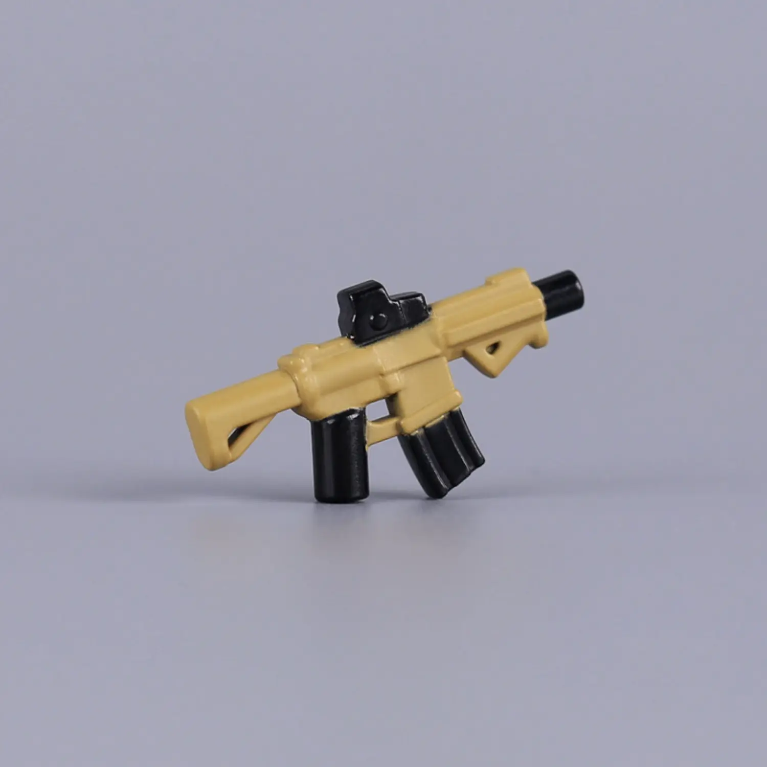 Custom Piece Miniature – Tactical M4 SBR Honey Badger PDW (Desert Tan & Black) – 3D Print for LEGO Minifigure