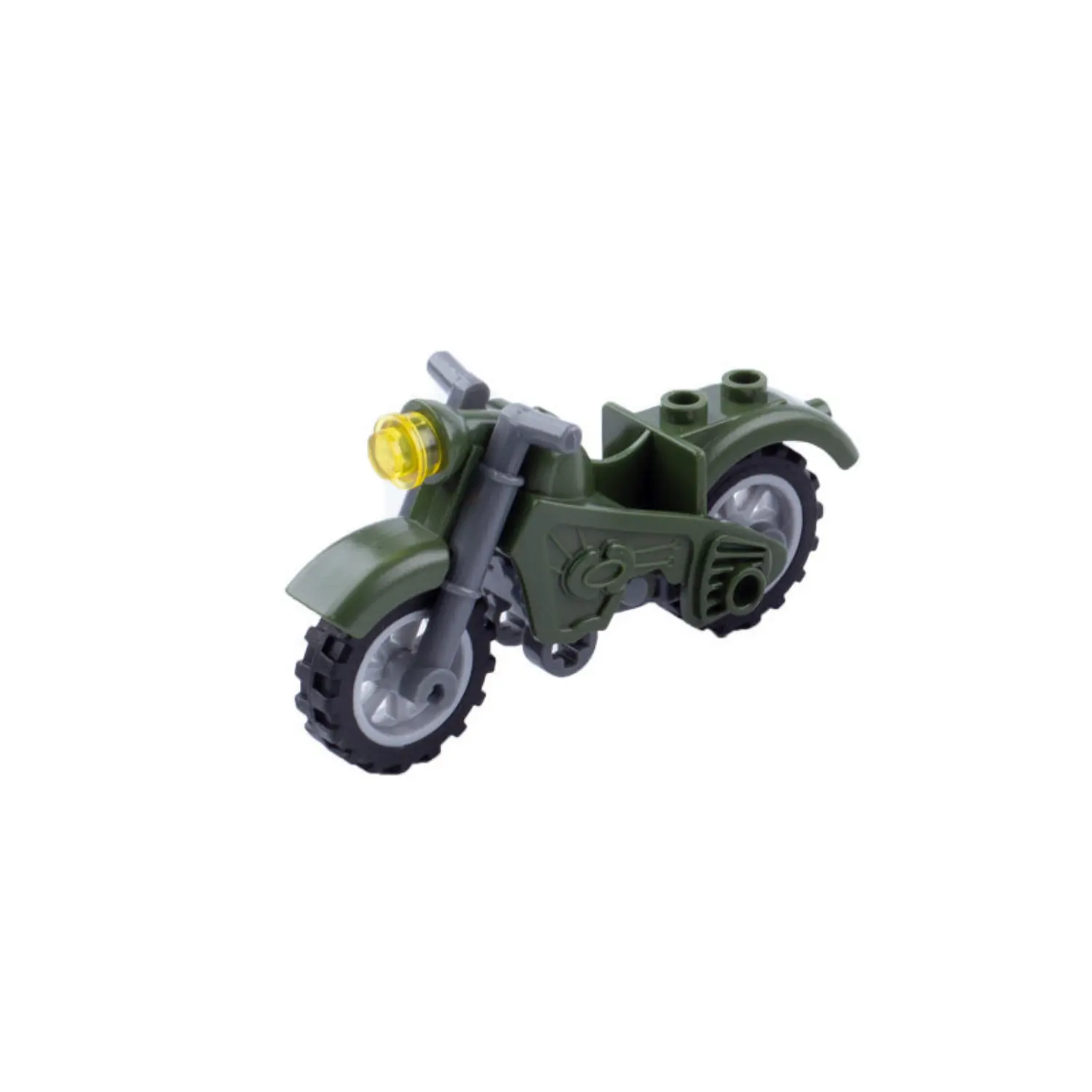 MOC - Army Green Off-Road Enduro Motorcycle (LEGO Compatible)