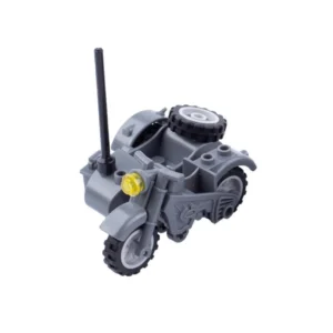 MOC - Dark Grey Military Motorcycle with Sidecar Combination (Reconnaissance Unit) (LEGO Compatible)