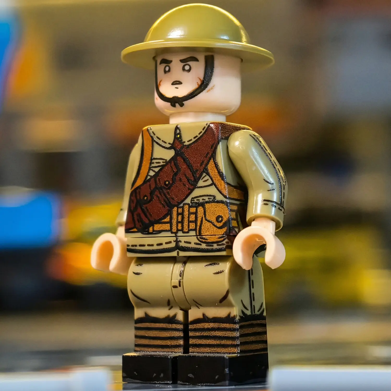 Minifigure - British Army Infantryman (Tommy) – 1917 Late War Pattern WWI (LEGO Compatible)