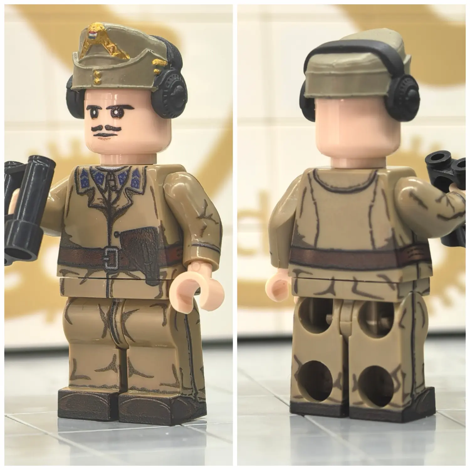 Minifigure - Captain Ervin Tarczay (Hungarian Tank Ace) (LEGO Compatible)