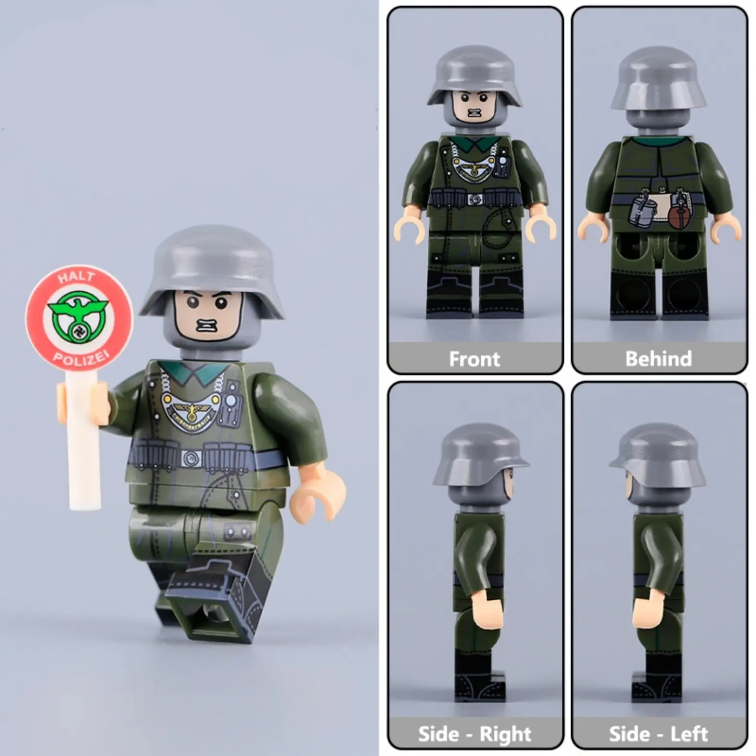 Minifigure - German Feldgendarmerie (Field Police) WWII (LEGO Compatible)