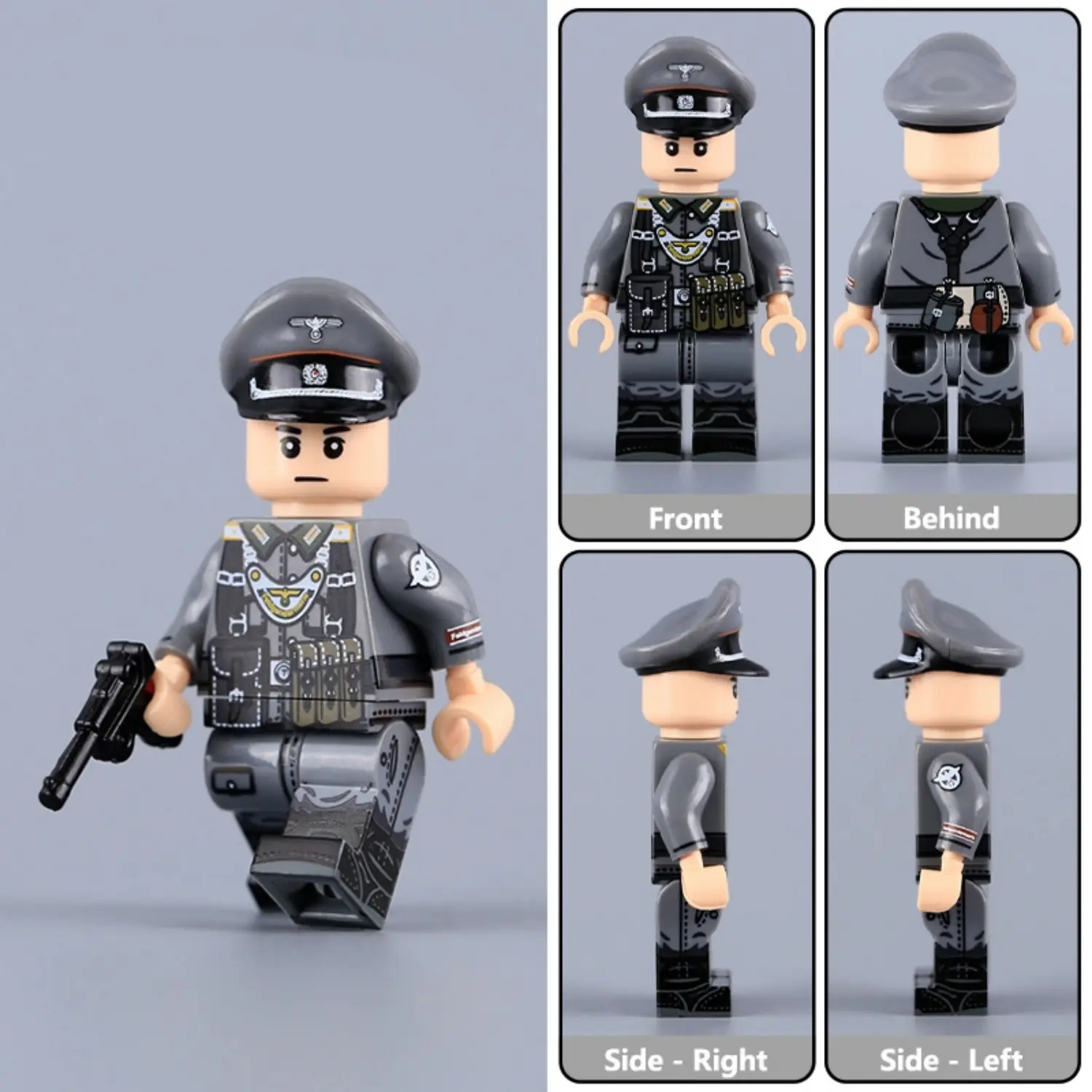Minifigure - German Feldgendarmerie Lieutenant (Officer) (Military Police Officer) WWII (LEGO Compatible)