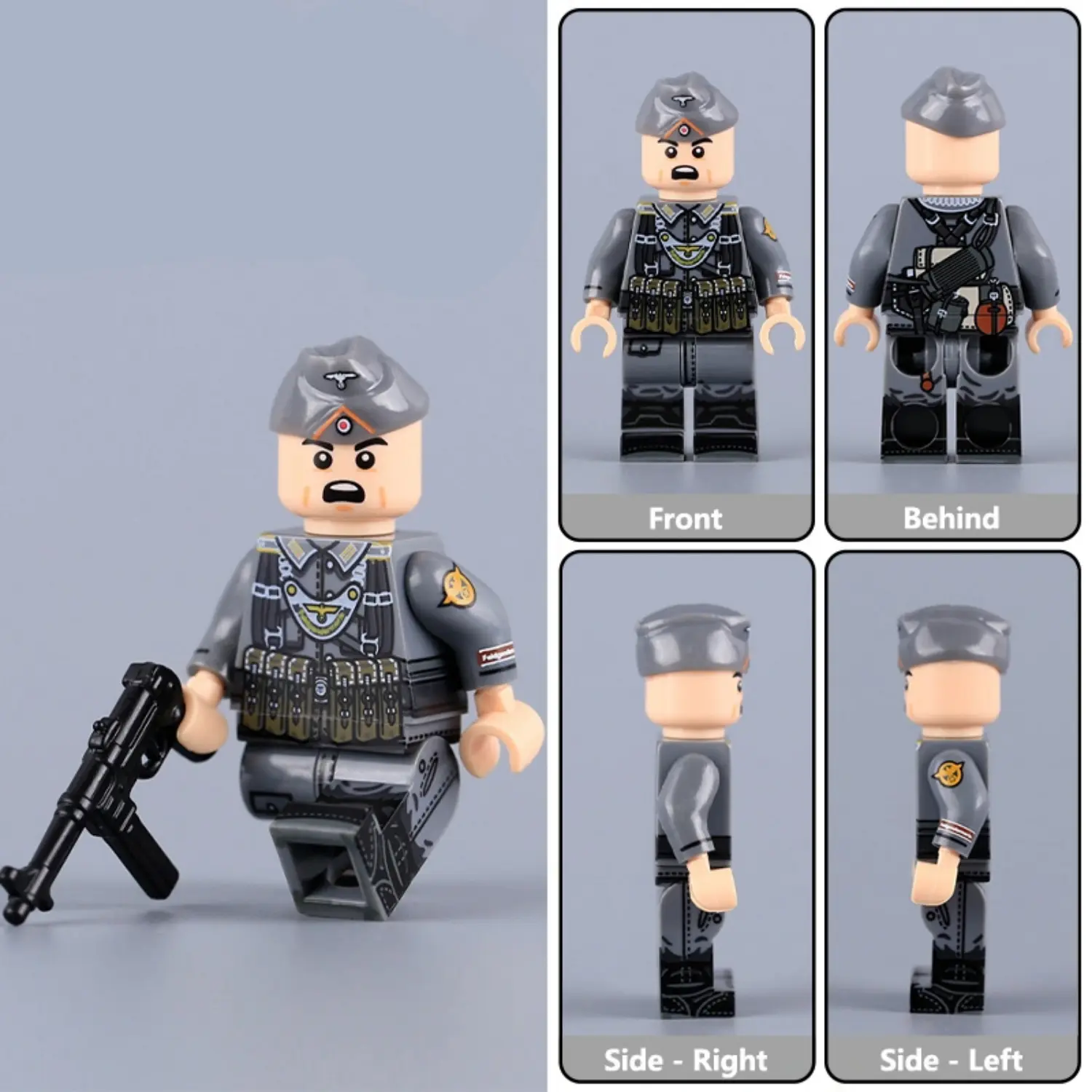 Minifigure - German Feldgendarmerie Sergeant (NCO)(Military Police Squad Leader) WWII (LEGO Compatible)