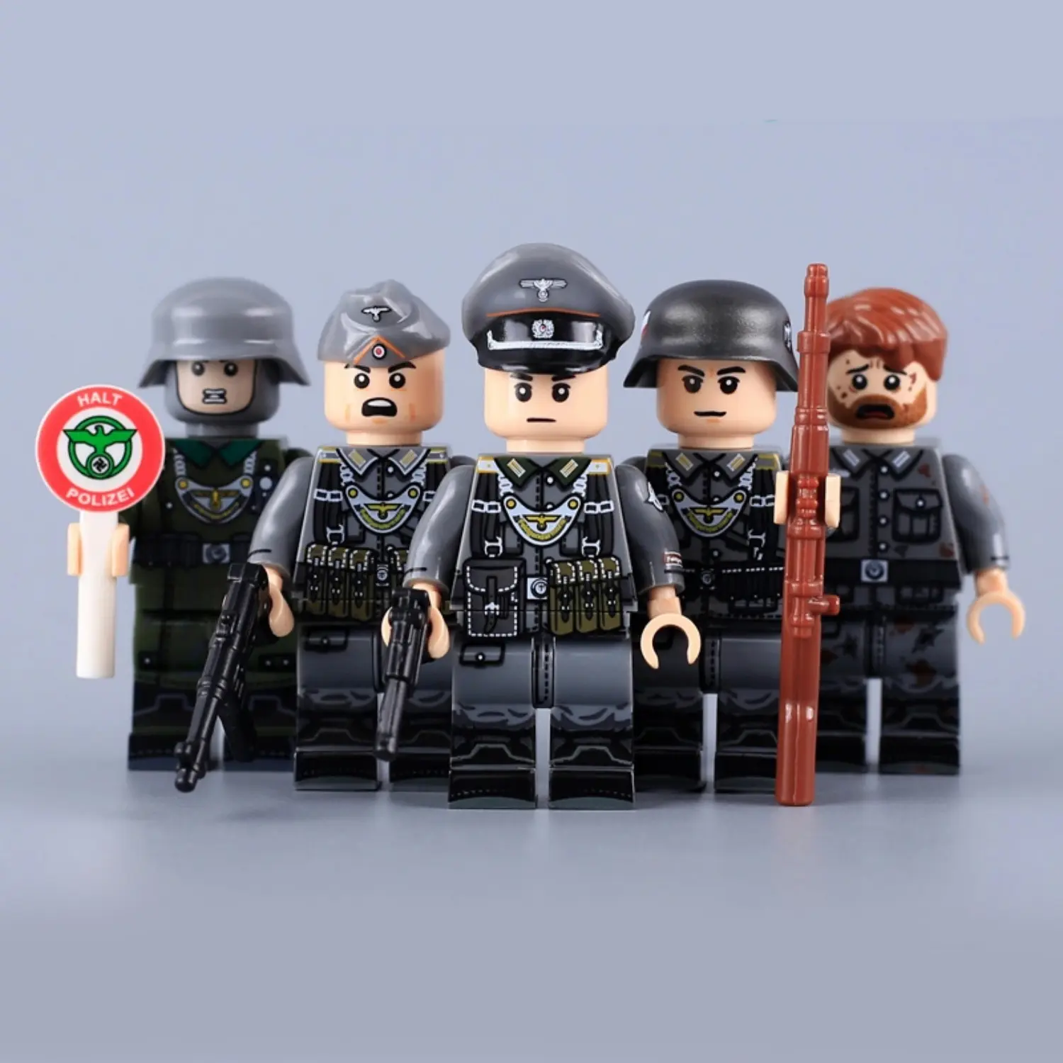 Minifigure - German Field Police Feldgendarmerie Series WWII (LEGO Compatible)