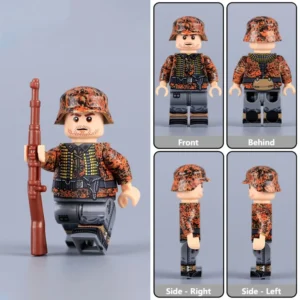 Minifigure - German Waffen-SS Machine Gun Assistant WWII (LEGO Compatible)