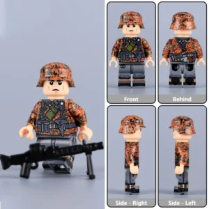 Minifigure - German Waffen-SS Machine Gunner (MG Gunner) WWII (LEGO Compatible)