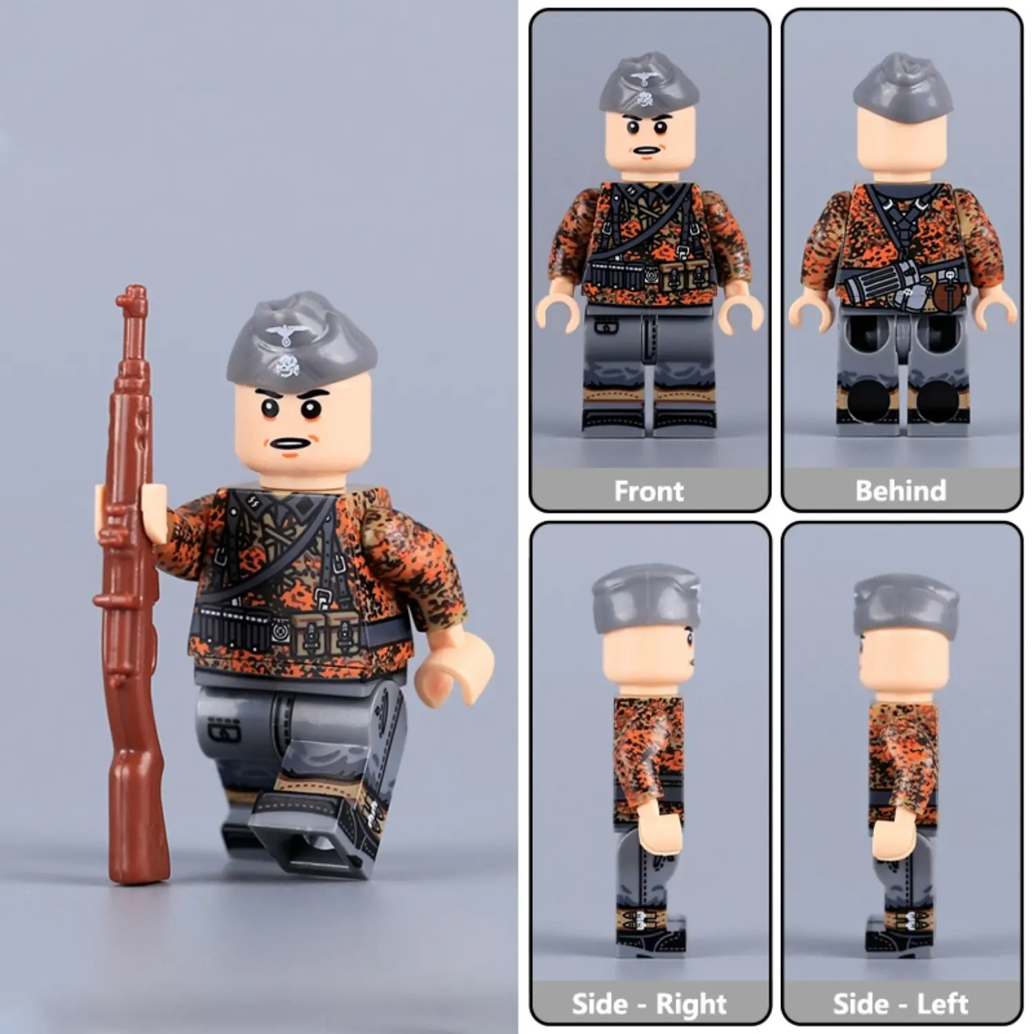 Minifigure - German Waffen-SS Soldier (G43 Infantry) WWII (LEGO Compatible)