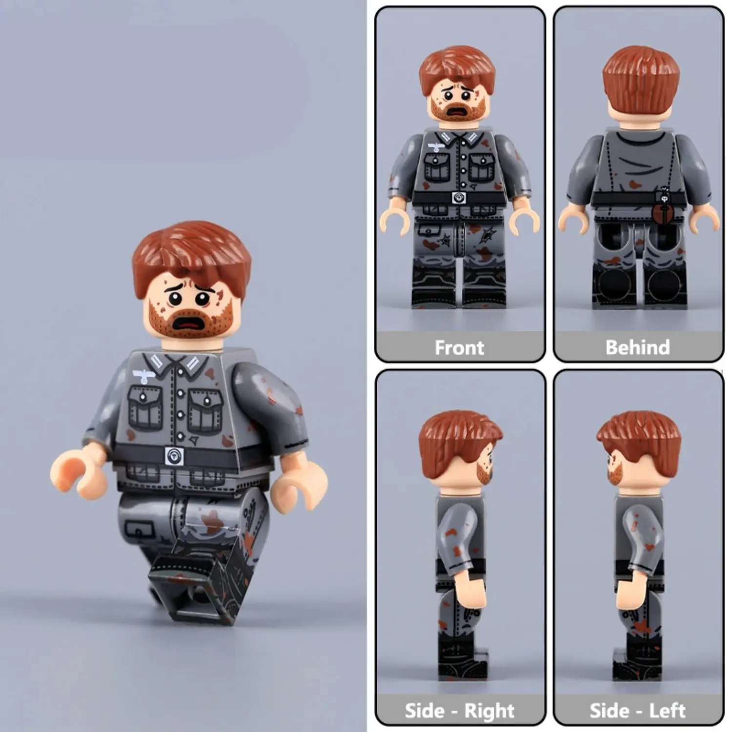 Minifigure - German Wehrmacht Straggler Soldier (Versprengter Retreating Infantryman) WWII (LEGO Compatible)