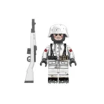 Minifigure - German Wehrmacht Winter Marksman / Infantryman (Equipped with Gewehr 43 / G43 Semi-Automatic Rifle) WWII (LEGO Compatible)