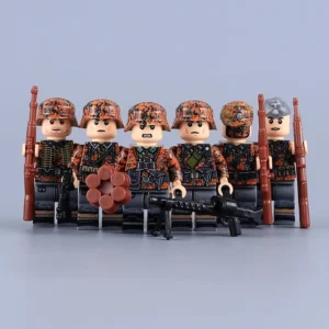 Minifigure - Waffen-SS Infantry Squad equipped in camouflage WWII (LEGO Compatible)