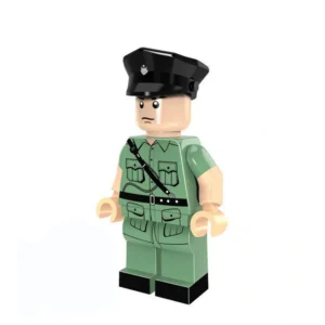 Minifigure – Classic Hong Kong Police Officer (Vintage Green Uniform) (LEGO Compatible)