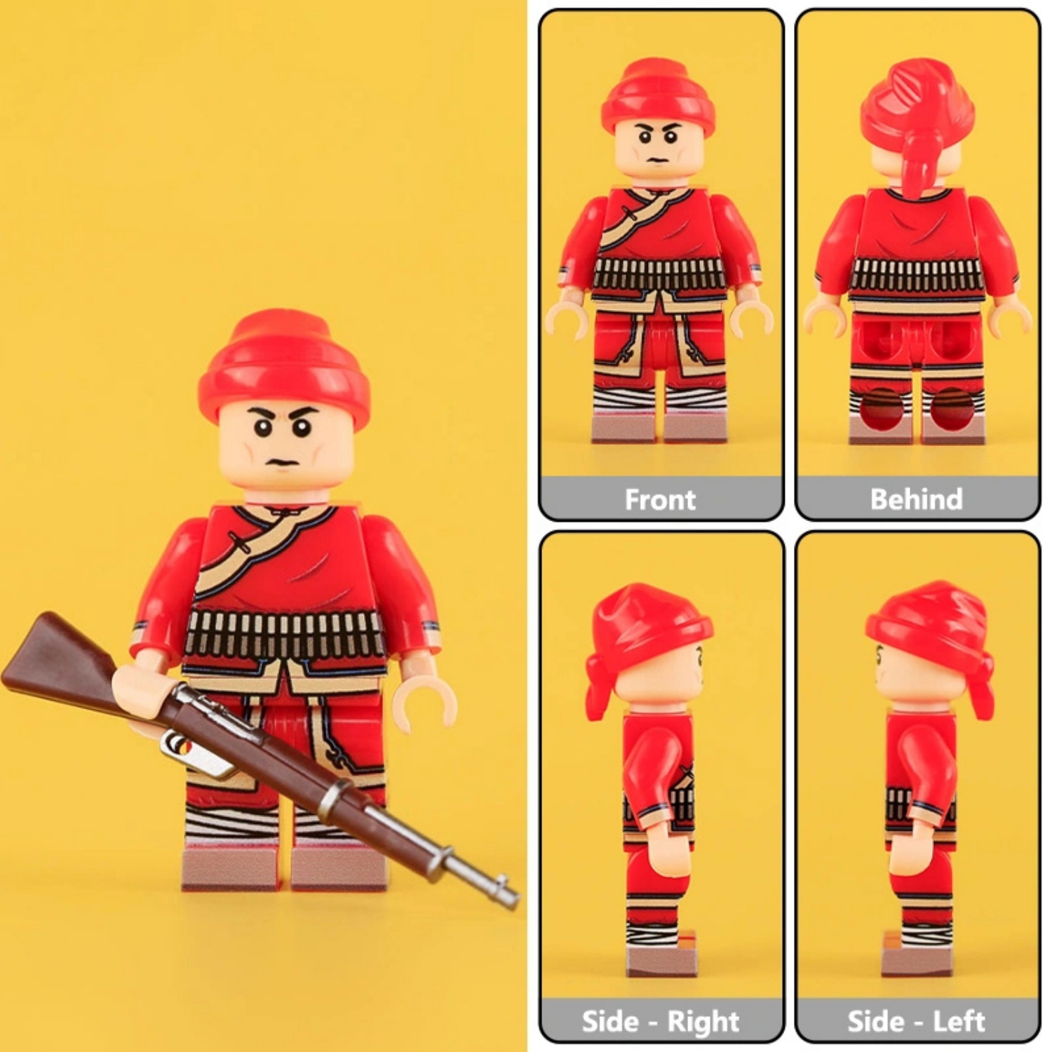 Minifigure – Late Qing Kansu Brave Gansu Army Soldier (Wuwei Rear Division – Dong Fuxiang's Muslim Braves) (LEGO Compatible)