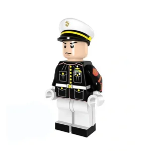 Minifigure – US Marine Corps (USMC) Blue-White Dress Uniform (LEGO Compatible)