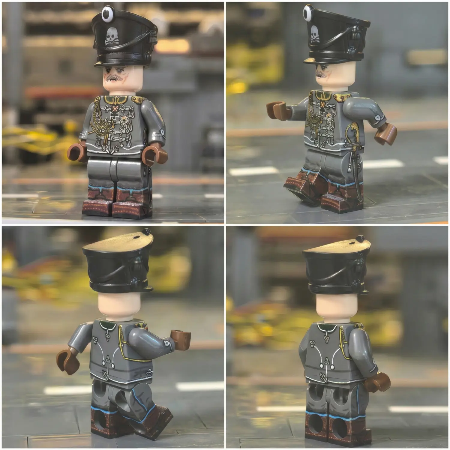 all sides of the Minifigure - August von Mackensen The Last Hussar German Imperial Army Field Marshals WWI (LEGO Compatible)