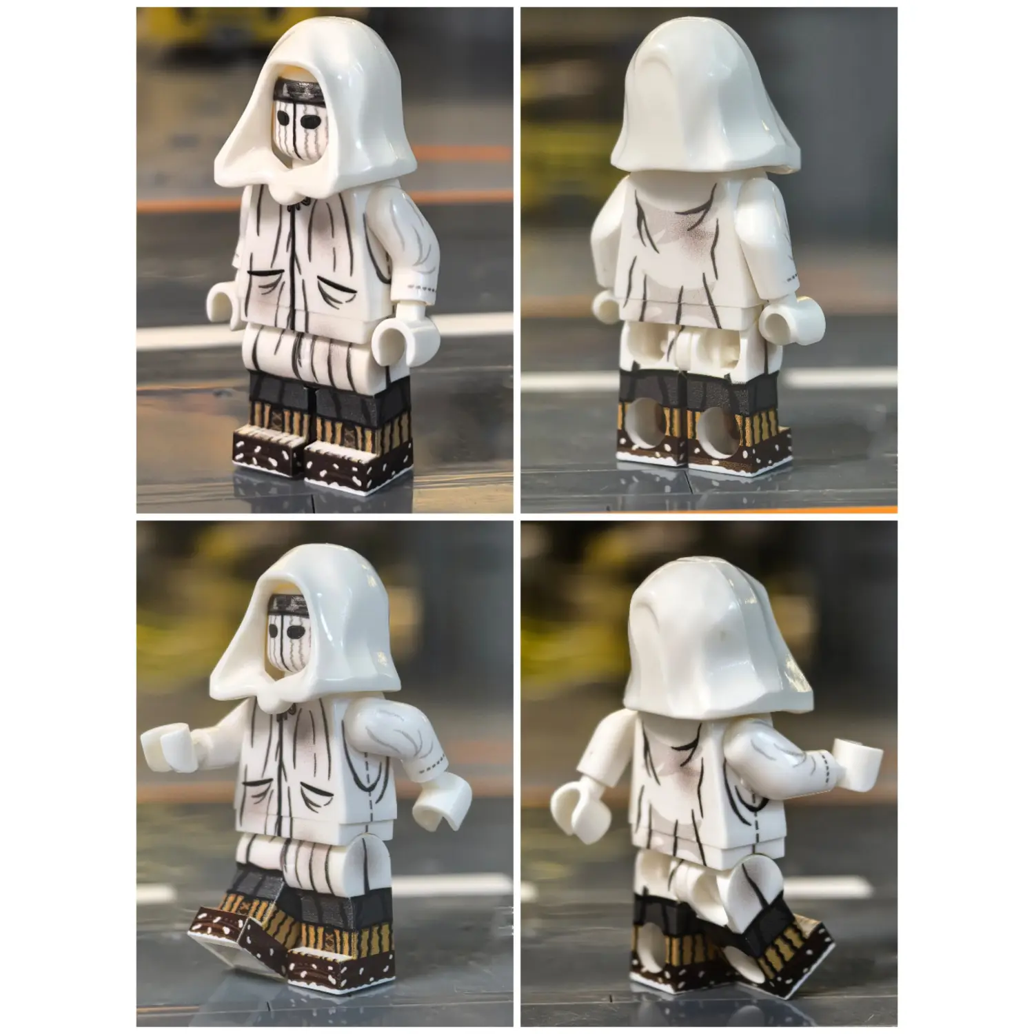 all sides of the Minifigure - Finnish Army Sniper The White Death (Simo Häyhä) (Winter War Era Soldier) (LEGO Compatible)