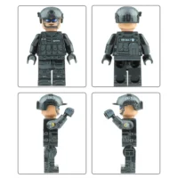 all sides of the Minifigure - Royal Malaysia Police (PDRM) Special Forces Operator (LEGO Compatible)