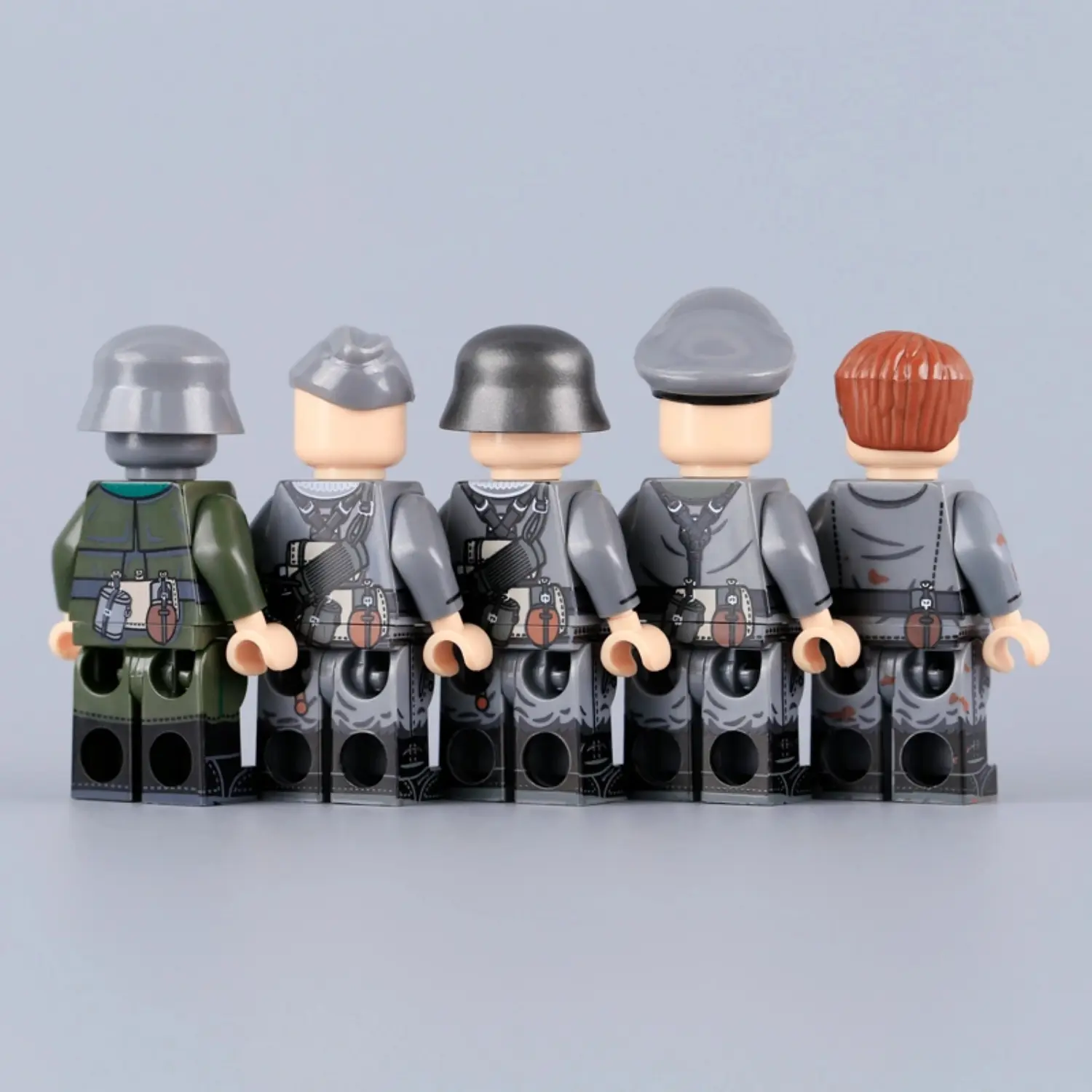 the back of the Minifigure - German Field Police Feldgendarmerie Series WWII (LEGO Compatible)