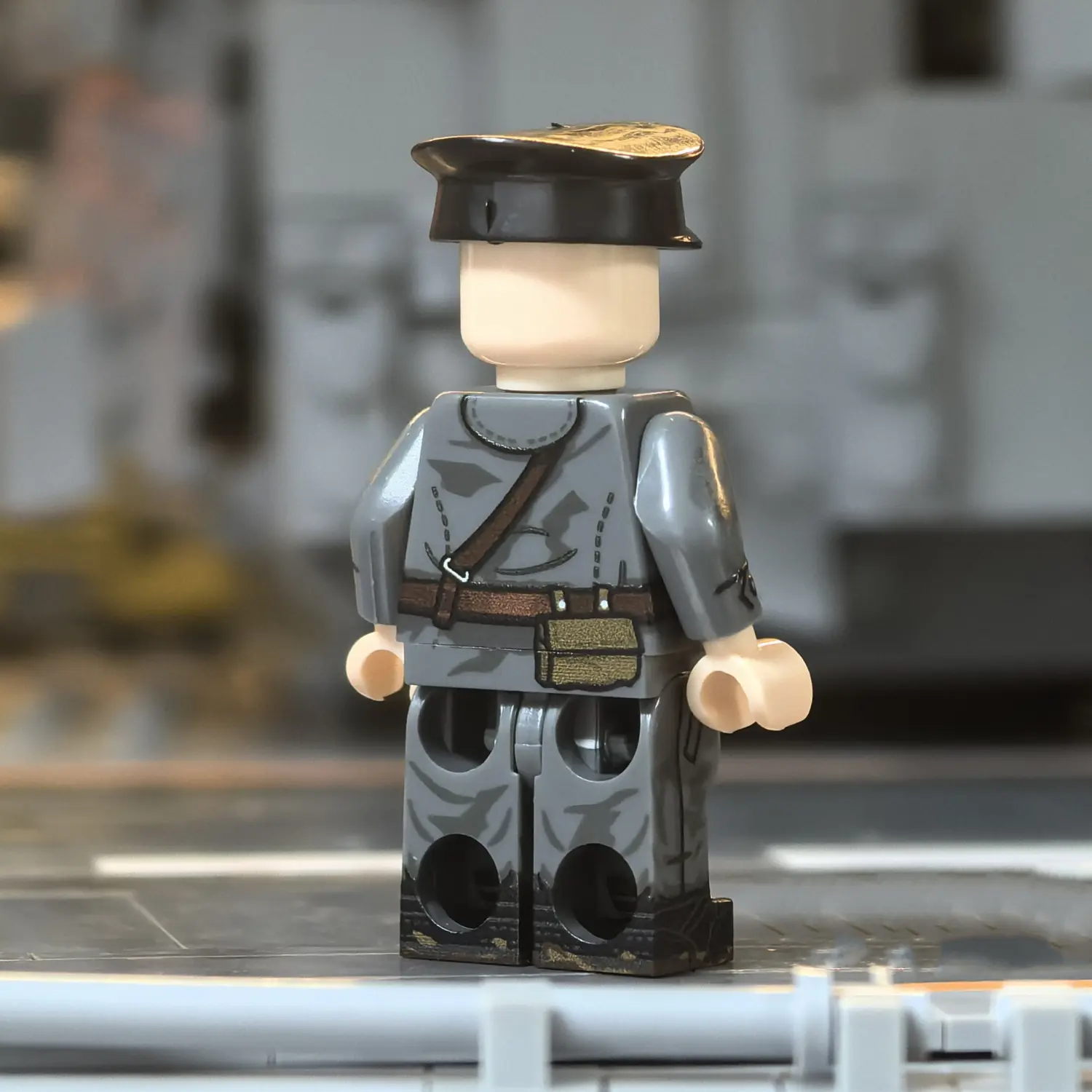 the back of the Minifigure - German Imperial Army Heavy Tank NCO (Unteroffizier) WWI (LEGO Compatible)