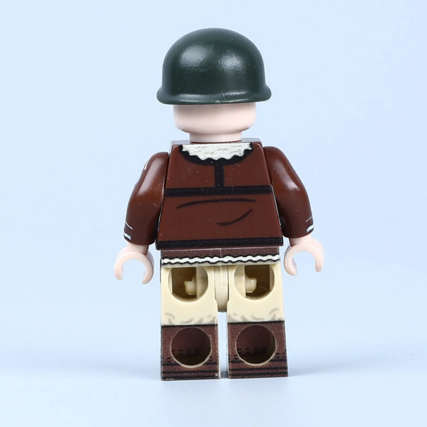 the back of the Minifigure – General George S. Patton Jr. (Commander of the U.S. Third Army) WWII (LEGO Compatible)