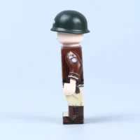 the left side of the Minifigure – General George S. Patton Jr. (Commander of the U.S. Third Army) WWII (LEGO Compatible)