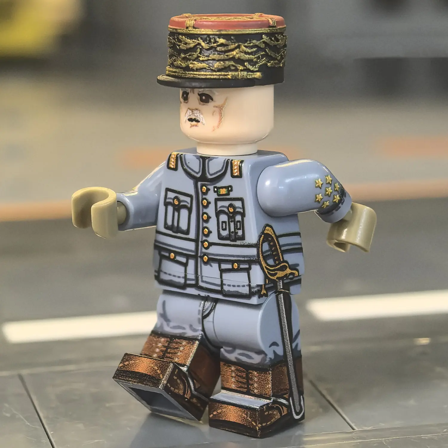 Minifigure – Marshal Philippe Pétain (French Army Commander-in-Chief - World War I, 1917) (LEGO Compatible)