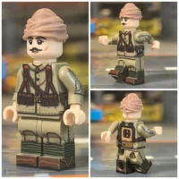 all sides of the Minifigure - Ottoman Empire Infantryman (Turkish Soldier – Mehmetçik) WWI (LEGO Compatible)