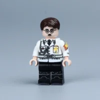 the front of the Minifigure - Heinrich Himmler (Reichsführer-SS Head of the SS) (LEGO Compatible)