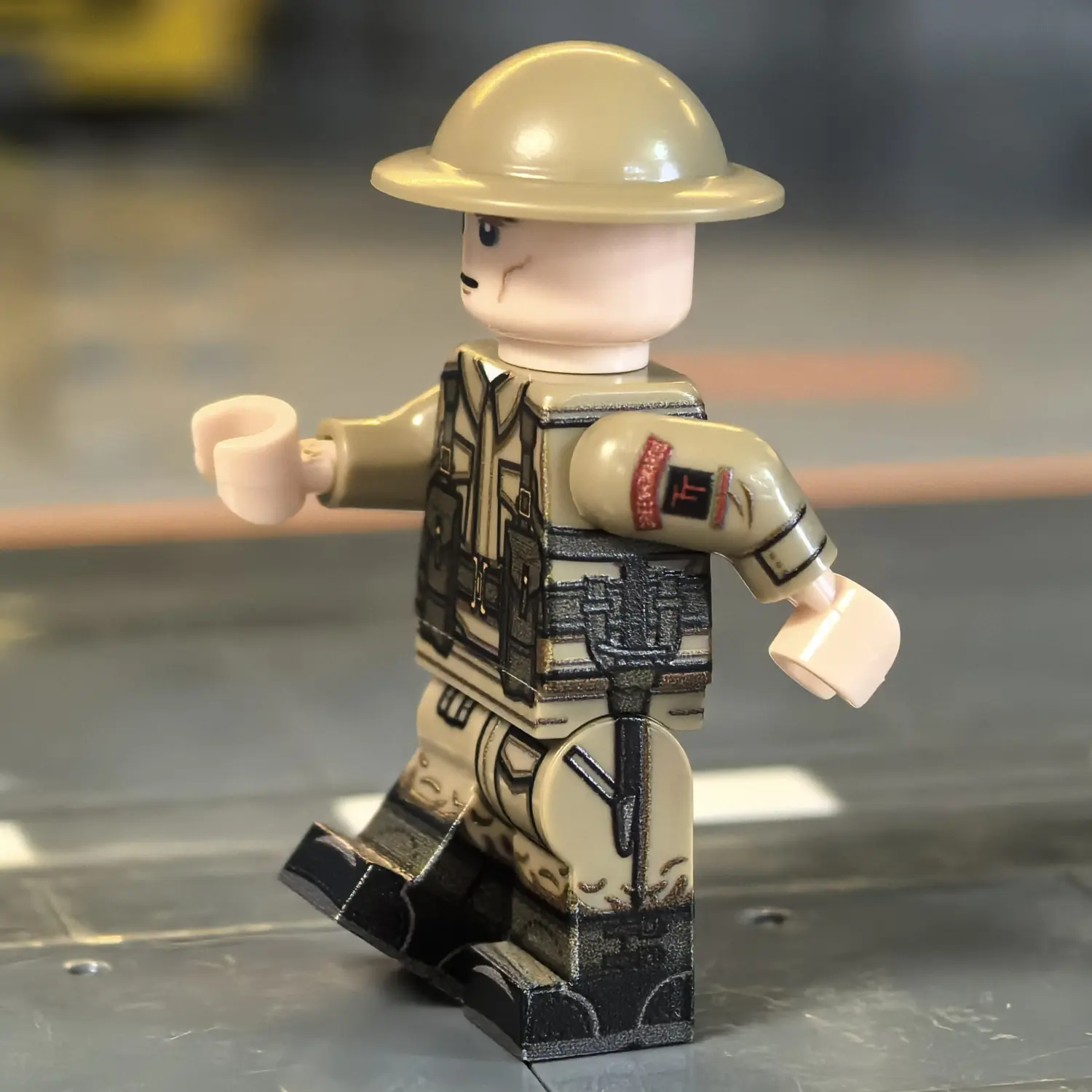 Minifigure - British Army Infantryman (The Tommy – Pattern 37 Battle Dress) WWII (LEGO Compatible)