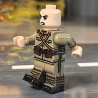 the left side of the Minifigure – Imperial Japanese Army (IJA) Infantryman (46th Infantry Regiment – Siege of Tsingtao) WWI (LEGO Compatible)