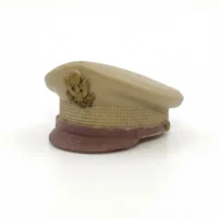 Custom Piece Miniature – US Army Officer Peaked Cap Service Cap (Khaki & Brown) – 3D Print for LEGO minifigure