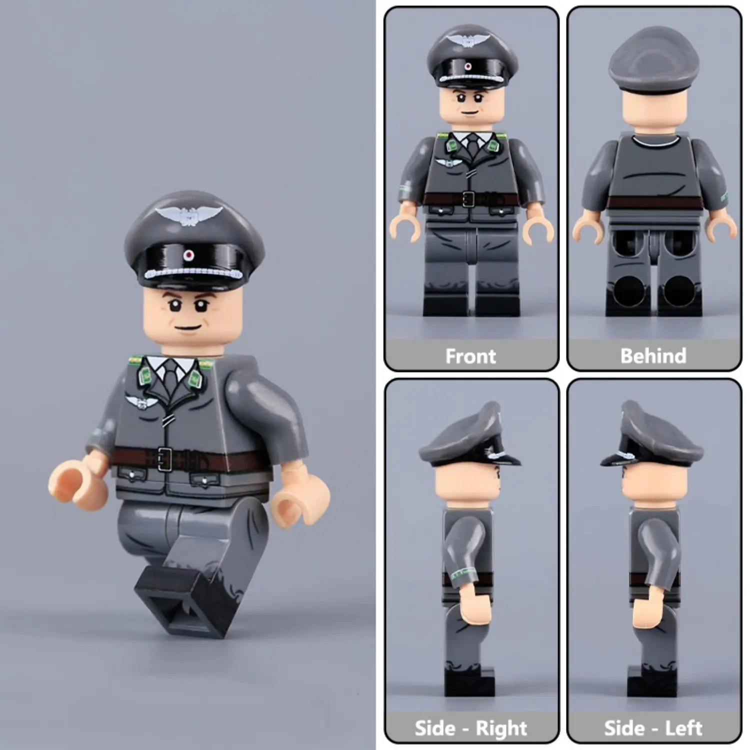 Minifigure - German Civil Defense Officer (Bereitschaftsführer, Luftschutz-Sicherheits- und Hilfsdienst SHD) WWII (LEGO Compatible)