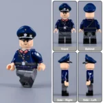 Minifigure - German Fire Captain (Specifically: Hauptmann der Feuerschutzpolizei) WWII (LEGO Compatible)